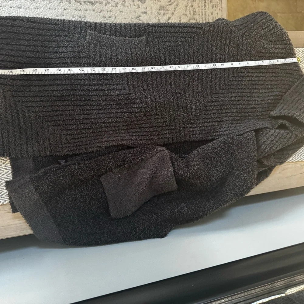 Barefoot Dreams Charcoal Ribbed Cardigan